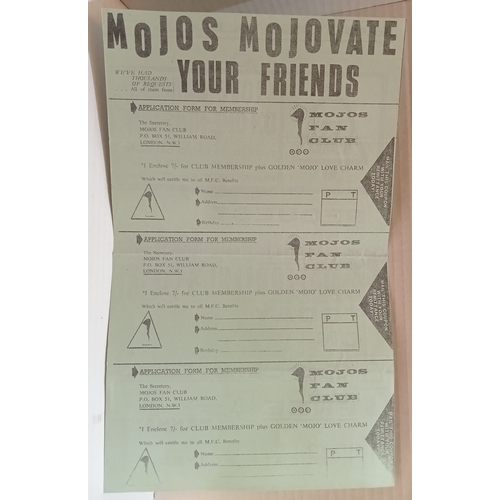 276 - Large collection of Mojos and Stu James fan club leaflets and information sheets 40 items in total.