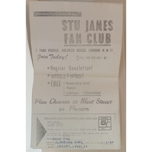 276 - Large collection of Mojos and Stu James fan club leaflets and information sheets 40 items in total.