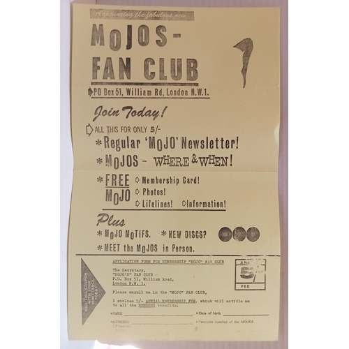 276 - Large collection of Mojos and Stu James fan club leaflets and information sheets 40 items in total.