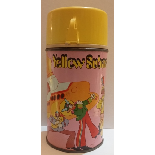 286 - The Beatles Yellow Submarine Lunch Box & Thermos 1968 USA.