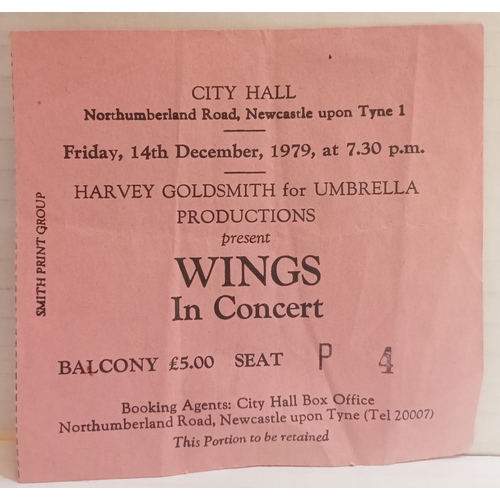 292 - Paul McCartney Wings 1979 UK Tour Programme with two ticket stubs for Wembley Arena 8th December 197... 