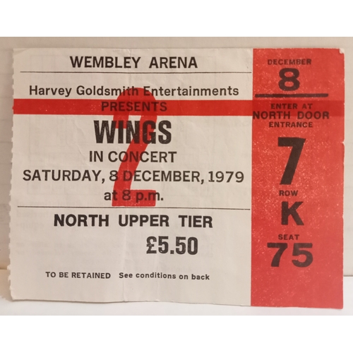 292 - Paul McCartney Wings 1979 UK Tour Programme with two ticket stubs for Wembley Arena 8th December 197... 