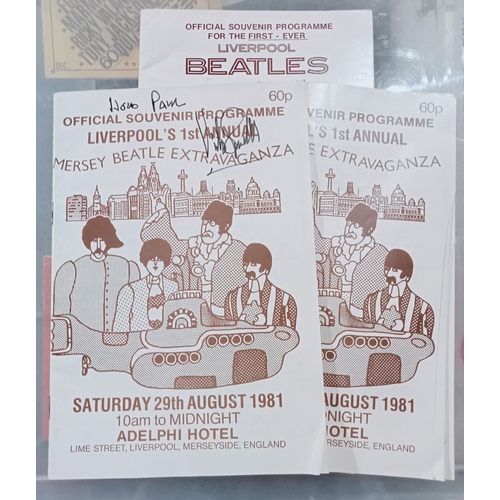 299 - Three Liverpool Beatles Convention programmes, one signed on cover by Victor Spinetti.