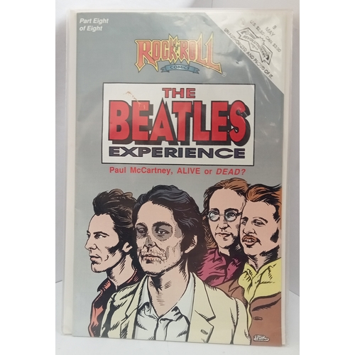 308 - The Beatles Experience RocknRoll comics, Beatles Making of Help! The Movie VHS in Film Canister, plu... 