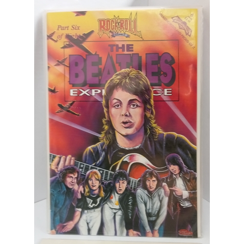 308 - The Beatles Experience RocknRoll comics, Beatles Making of Help! The Movie VHS in Film Canister, plu... 