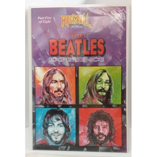 308 - The Beatles Experience RocknRoll comics, Beatles Making of Help! The Movie VHS in Film Canister, plu... 