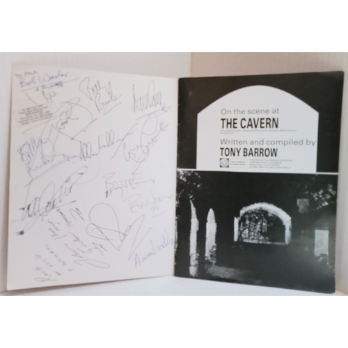 335 - On the Scene At The Cavern signed by Bob Wooler, Allan Williams, Gerry Marsden, Peter Noone, Johnny ... 