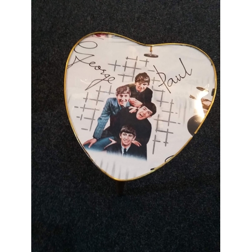 338 - Small Heart shaped 60s Beatles occasional table.