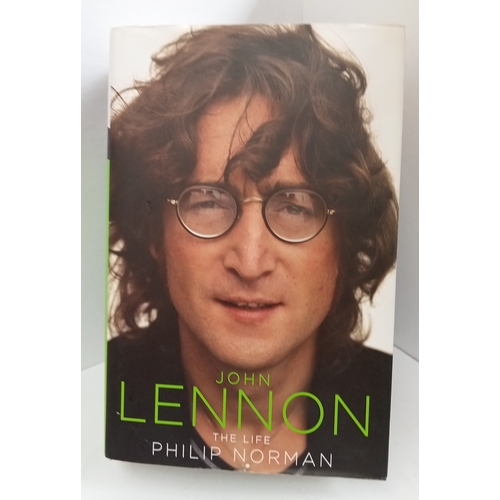 342 - Shout The True Story Of The Beatles and John Lennon The Life both by Philip Norman signed on inside ... 