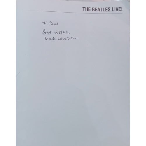 343 - Mark Lewisohn signed copies of The Beatles Tune In, The Beatles Live complete with Flexi and The Com... 