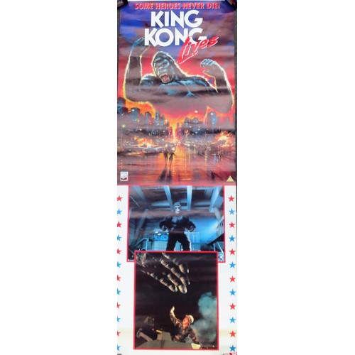 67 - King Kong Lives movie advertisement poster. App. 128.5 x 42