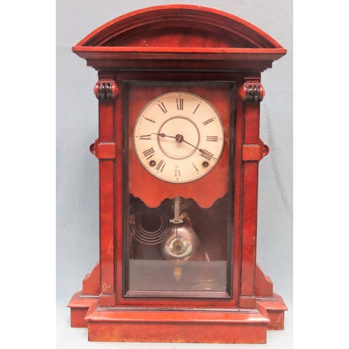 122 - Early 20th century Laurence Redmond mahogany cased American mantle clock. App. 54cm H