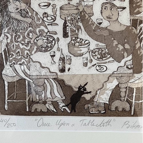 130 - HARRY BILSON, LITHOGRAPH PRINT, 'ONCE UPON A TABLECLOTH', LIMITED EDITION 40/250, SIGNED LOWER RIGHT... 