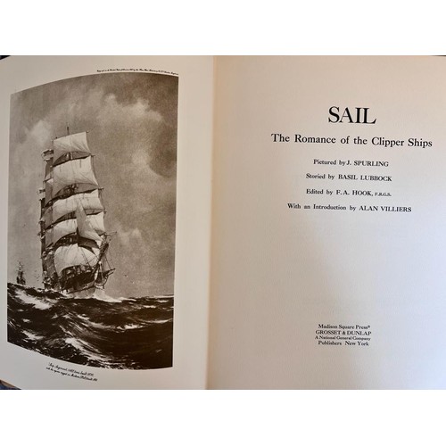 196 - J SPURLING, 'SAIL' STORIED BY BASIL LUBBOCK, CLOTH BOARDS, THREE VOLUMES