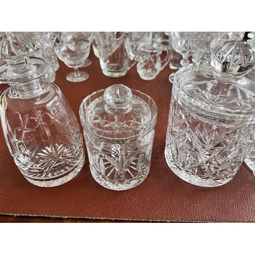 268 - FIVE PIECES OF GOOD CUT GLASSWARE