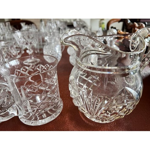 268 - FIVE PIECES OF GOOD CUT GLASSWARE