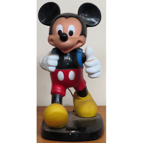 110 - Vintage Disney Mickey Mouse form telephone. Approx. 35cm H