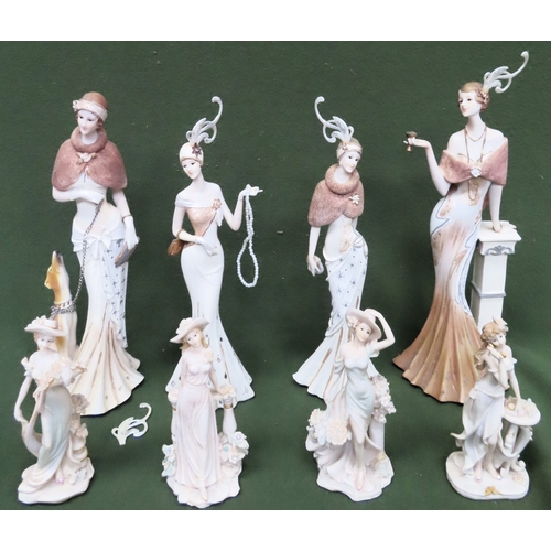 232 - Quantity of various Art Deco style figurines. Largest Approx. 42cms