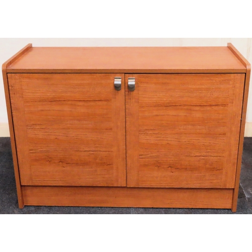 256 - 20th century teak two door side cabinet