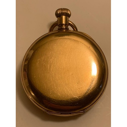 260 - DOUBLE GOLD PLATED WALTHAM USA HALF HUNTER POCKET WATCH, STAMPED 12149777