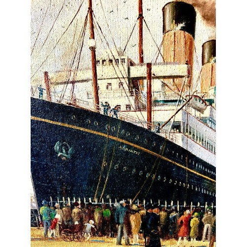 31 - RTV- NORMAN COLEBOURNE, ADRIATIC BERTH IN LIVERPOOL, SIGNED LOWER LEFT, APPROX 50 x 60cm