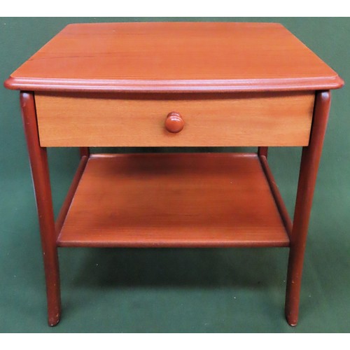 238 - Mid 20th century Teak single drawer side table. Approx. 51cm H x 63cm W x 46cm D