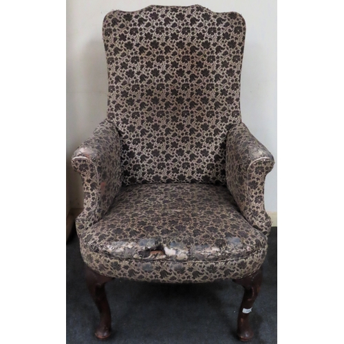 10 - Victorian style upholstered armchair. Approx. 115 x 69 x 59cms