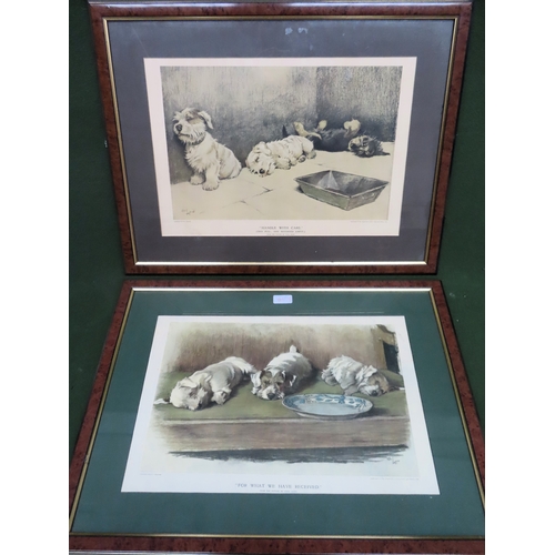 Two framed London illustrated News polychrome Cecil Aldin prints ...