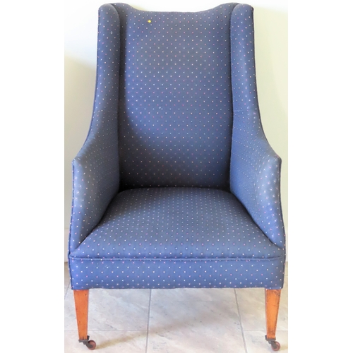 67 - Tipped - Victorian style upholstered easy armchair. Approx. 102cm H x 53cm W x 75cm D