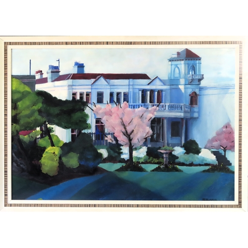 100 - S. Carr - 10790's framed oil on canvas. Approx. 49 x 72cms