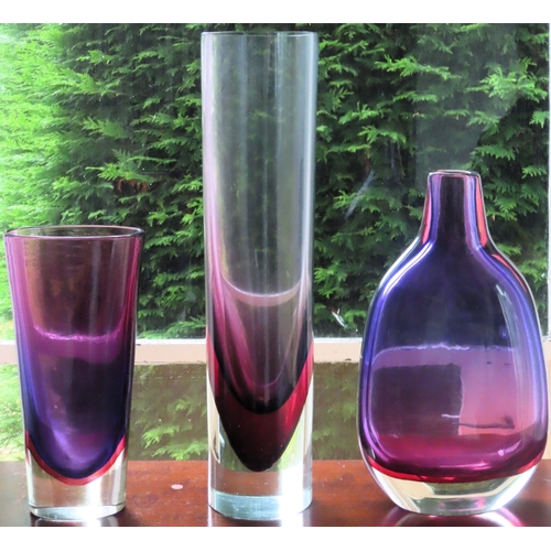 111 - Three pieces of stylish art glassware. Largest Approx. 40cms