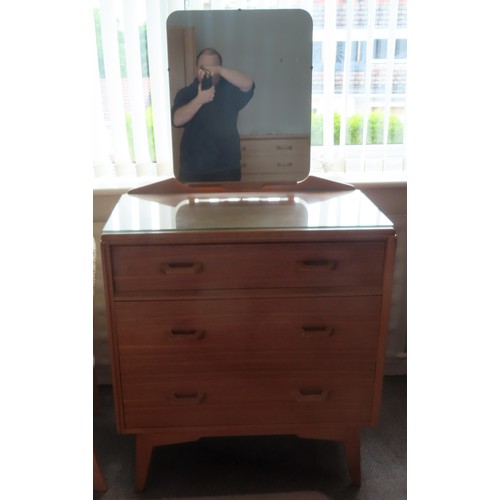 114 - Ernest Gomme for G Plan, 20th century three drawer mirror back chest. Approx. 159cm H x 77cm W x 46c... 