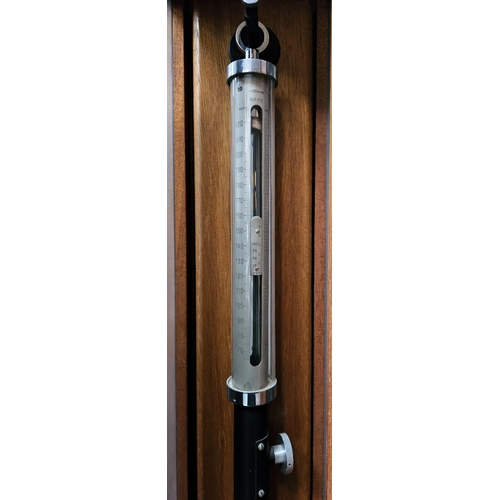 13 - Early 20th century wooden and glazed cased stick barometer, by Griffin & George Ltd. Case Approx. 11... 