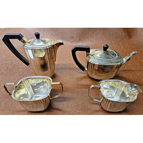 32 - Art Deco style silver plated four piece tea/coffee set