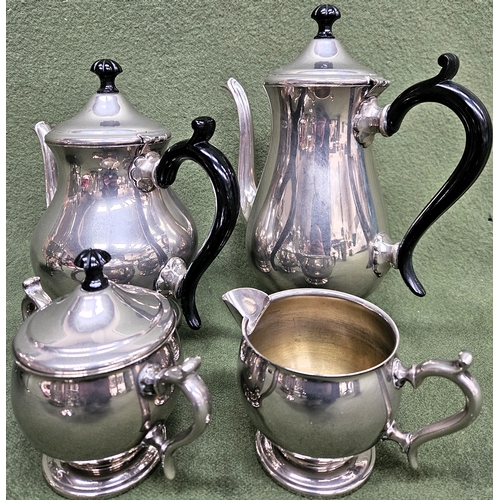 50 - Silver plated four piece tea/coffee set