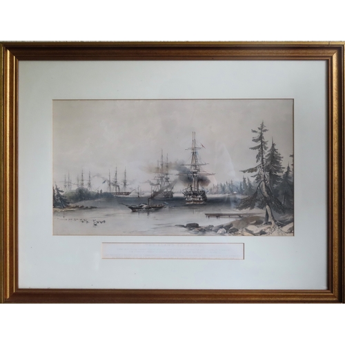 72 - Framed polychrome print - The Aland Islands. Approx. 40 x 55cms