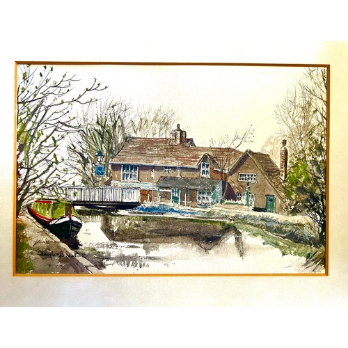 85 - WATERCOLOUR, THE WINKWELL, APPROX 22 x 32cm