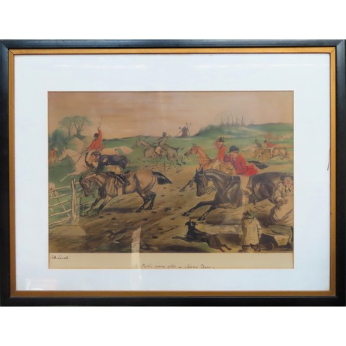 116 - After John Leech, framed polychrome print - A frolic home after a blank day. Approx. 44 x 61cm