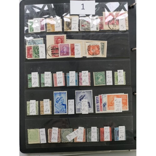 1 - VIDEO AVAILABLE. MIXED WORLD.  BC M and U ranges on stocksheets in binder  each with SG number and p... 