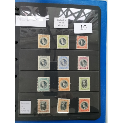 10 - MIXED WORLD.  Mint KGV on stocksheets in binder incl. Newfoundland 1919 Contingent set  New Guinea o... 