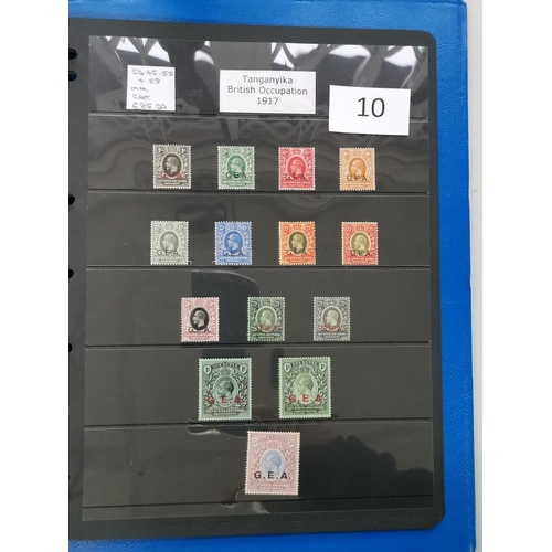 10 - MIXED WORLD.  Mint KGV on stocksheets in binder incl. Newfoundland 1919 Contingent set  New Guinea o... 