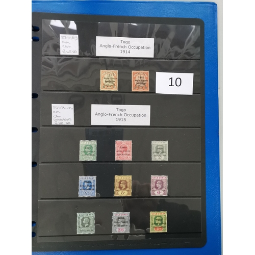 10 - MIXED WORLD.  Mint KGV on stocksheets in binder incl. Newfoundland 1919 Contingent set  New Guinea o... 