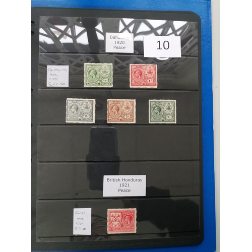 10 - MIXED WORLD.  Mint KGV on stocksheets in binder incl. Newfoundland 1919 Contingent set  New Guinea o... 