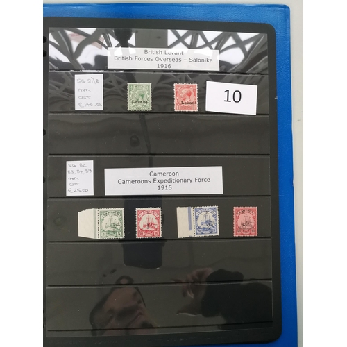 10 - MIXED WORLD.  Mint KGV on stocksheets in binder incl. Newfoundland 1919 Contingent set  New Guinea o... 