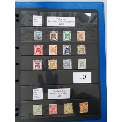 10 - MIXED WORLD.  Mint KGV on stocksheets in binder incl. Newfoundland 1919 Contingent set  New Guinea o... 