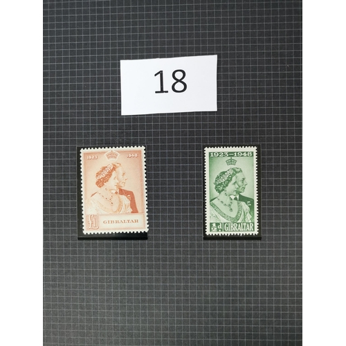 18 - MIXED WORLD.  1948 SW sets UM for Antigua  Bahamas  Gibraltar  Hong Kong  Kedah  Perak  Pitcairns  S... 
