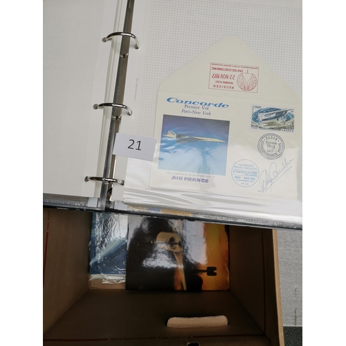 21 - MIXED WORLD.  CONCORDE. A collection of covers in binder  some signed incl. Brian Trubshaw x 3  Bria... 