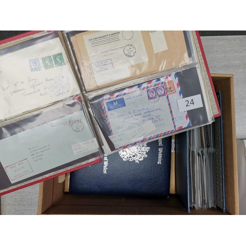 24 - MIXED WORLD.  POSTAL HISTORY. Ranges of covers  early to modern  also 3 volumes of GB QE Forces Mail... 