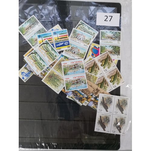 27 - MIXED WORLD.  Range of mainly QE c.1960's UM on stocksheets incl. BAT commems  defin sets incl. Saba... 