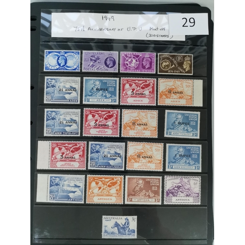 29 - MIXED WORLD.  1949 UPU. BC omnibus issues complete UM. (310)